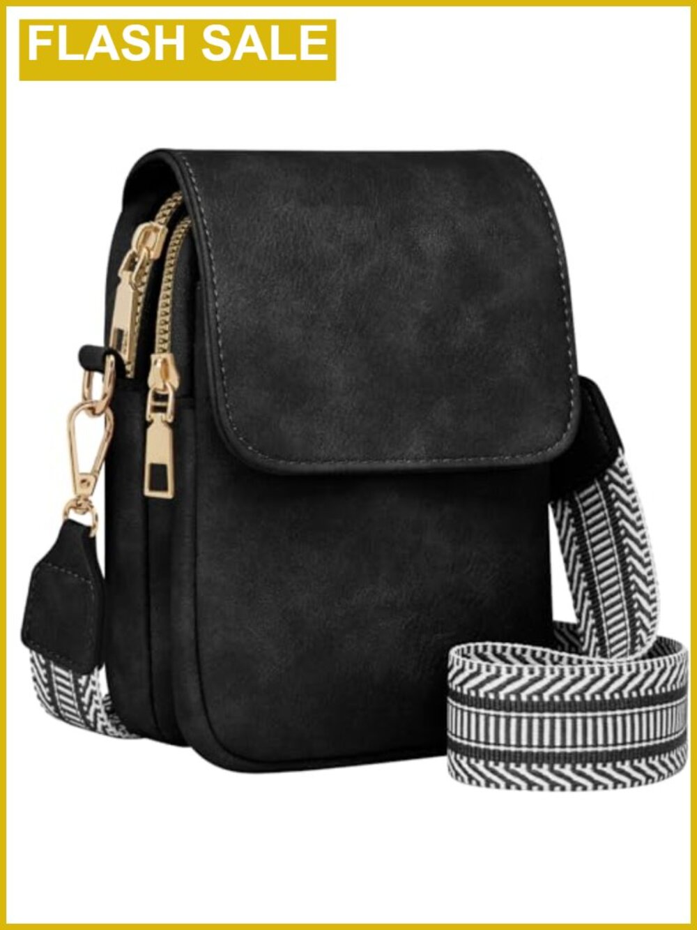 Small Leather Crossbody Bag with RFID Blocking, Adjustable Strap, Phone Pocket